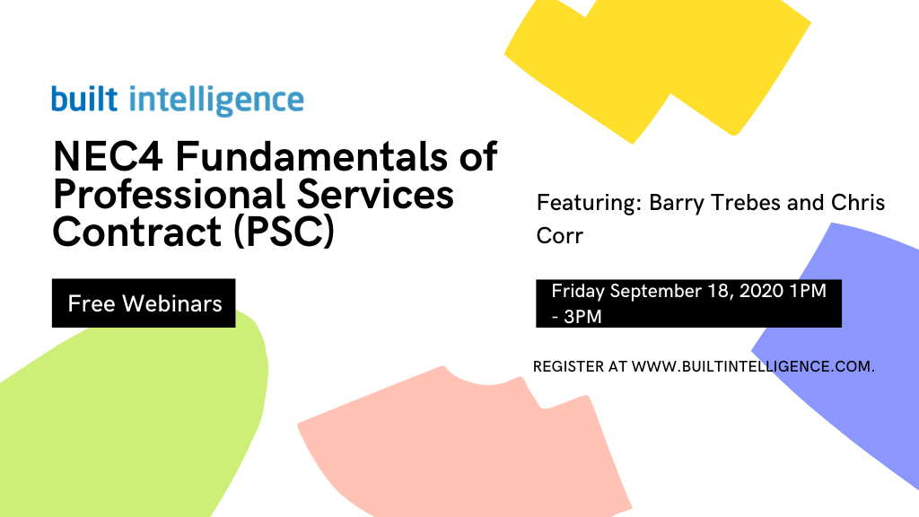 New Webinar Series: NEC4 Fundamentals of Professional Services Contract (PSC)